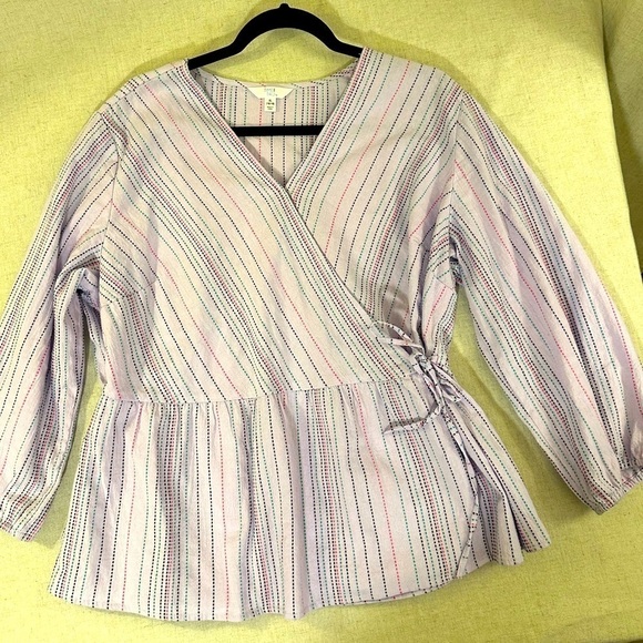 Time and Tru Wrap Blouse Size Extra Large - Picture 1 of 11